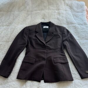 Aritzia Babaton Standout Blazer in Dark Brown, Size 12